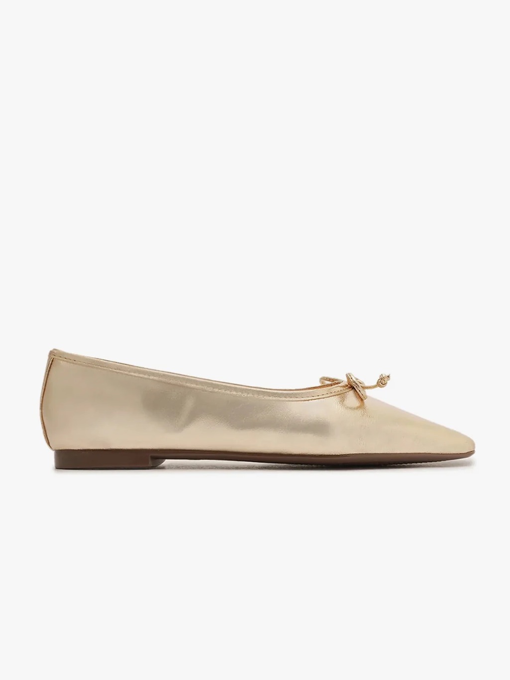 Arissa Gold Leather Ballet Flat, 8.5
